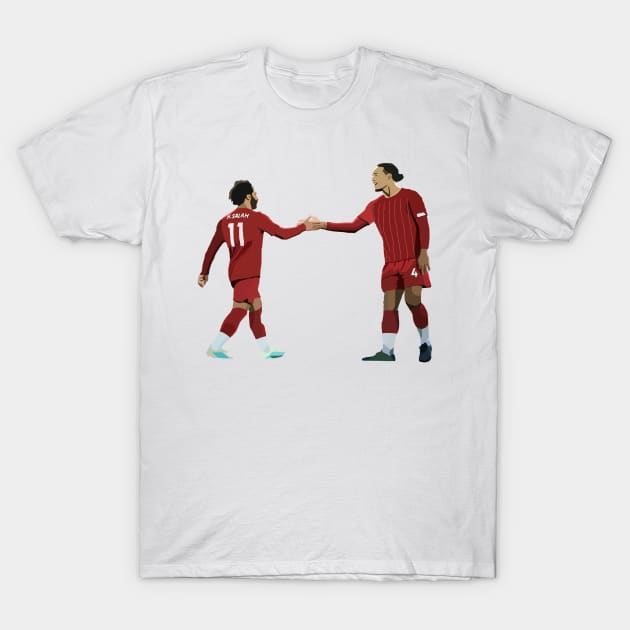Mohamed Salah & Virgil van Dijk T-Shirt by Webbed Toe Design's